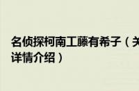 名侦探柯南工藤有希子（关于名侦探柯南工藤有希子的基本详情介绍）