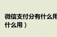 微信支付分有什么用最高多少（微信支付分有什么用）