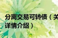 分离交易可转债（关于分离交易可转债的基本详情介绍）