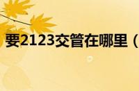 要2123交管在哪里（交管要2123怎么下载）