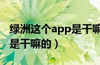 绿洲这个app是干嘛的和微博（绿洲这个app是干嘛的）