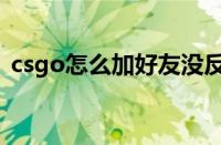 csgo怎么加好友没反应（csgo怎么加好友）