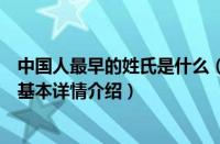 中国人最早的姓氏是什么（关于中国人最早的姓氏是什么的基本详情介绍）