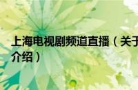 上海电视剧频道直播（关于上海电视剧频道直播的基本详情介绍）