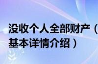 没收个人全部财产（关于没收个人全部财产的基本详情介绍）