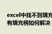 excel中找不到填充柄怎么回事（excel中没有填充柄如何解决）