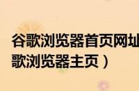 谷歌浏览器首页网址的设置步骤（怎样设置谷歌浏览器主页）