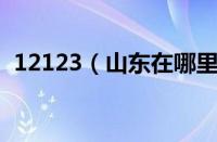 12123（山东在哪里 山东省12123在哪里）