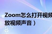 Zoom怎么打开视频高清画质（Zoom如何播放视频声音）