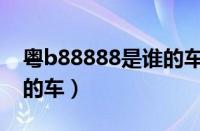 粤b88888是谁的车主（粤b88888宾利是谁的车）