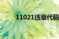 11021违章代码（1101违章代码）