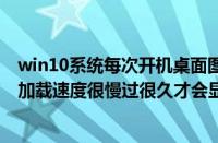 win10系统每次开机桌面图标就乱（电脑开机后桌面图标的加载速度很慢过很久才会显示怎么解决）