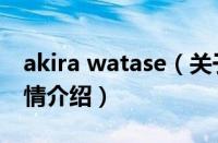 akira watase（关于akira watase的基本详情介绍）