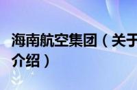 海南航空集团（关于海南航空集团的基本详情介绍）