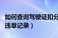 如何查询驾驶证扣分记录查询（查驾驶证扣分违章记录）