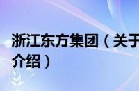 浙江东方集团（关于浙江东方集团的基本详情介绍）