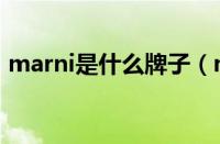 marni是什么牌子（marni和什么一个档次）