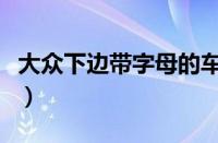 大众下边带字母的车有哪些（大众下边带字母）