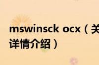 mswinsck ocx（关于mswinsck ocx的基本详情介绍）