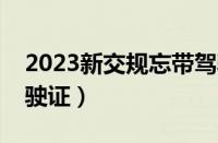 2023新交规忘带驾驶证（新交规可以不带驾驶证）