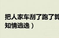 把人家车刮了跑了算肇事逃逸吗（如何证明不知情逃逸）