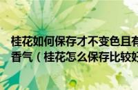 桂花如何保存才不变色且有香味（桂花怎么保存不变色还有香气（桂花怎么保存比较好））