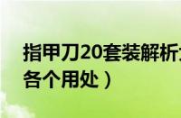 指甲刀20套装解析大全（指甲剪工具包里的各个用处）