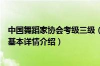 中国舞蹈家协会考级三级（关于中国舞蹈家协会考级三级的基本详情介绍）