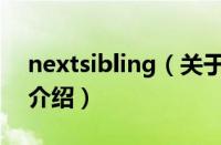 nextsibling（关于nextsibling的基本详情介绍）