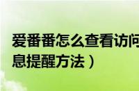 爱番番怎么查看访问信息（爱番番设置访客消息提醒方法）