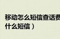 移动怎么短信查话费（移动年底积分换话费发什么短信）