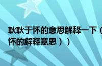 耿耿于怀的意思解释一下（耿耿于怀的解释是什么（耿耿于怀的解释意思））