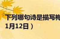 下列哪句诗是描写梅花的（蚂蚁庄园今日答案1月12日）