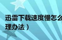 迅雷下载速度慢怎么办（迅雷下载速度慢的处理办法）