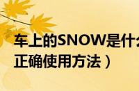 车上的SNOW是什么意思（汽车SNOW按钮正确使用方法）