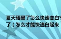 夏天晒黑了怎么快速变白?（夏日晒黑如何变白（夏天晒黑了（怎么才能快速白起来））