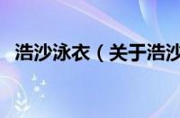 浩沙泳衣（关于浩沙泳衣的基本详情介绍）