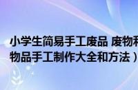 小学生简易手工废品 废物利用（废品手工制作（小学生废旧物品手工制作大全和方法））