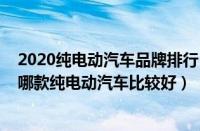 2020纯电动汽车品牌排行（2022纯电动汽车品牌排名前十哪款纯电动汽车比较好）