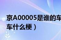 京A00005是谁的车主（京A00005被保安锁车什么梗）