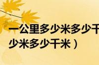 一公里多少米多少千米等于多少步（一公里多少米多少千米）