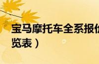 宝马摩托车全系报价（2020款宝马摩托车一览表）