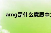 amg是什么意思中文（amg是什么意思）