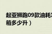 起亚狮跑09款油耗怎么样（09款起亚狮跑油箱多少升）