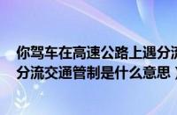 你驾车在高速公路上遇分流交通管制时可不驶出高速公路（分流交通管制是什么意思）