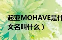 起亚MOHAVE是什么车（起亚MOHAVE中文名叫什么）