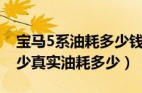 宝马5系油耗多少钱一公里（宝马530油耗多少真实油耗多少）