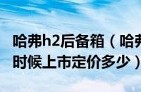 哈弗h2后备箱（哈弗h2上市时间哈佛H2什么时候上市定价多少）