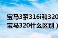 宝马3系316i和320有什么区别（宝马316跟宝马320什么区别）