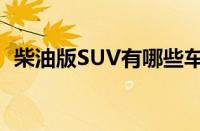 柴油版SUV有哪些车型（柴油SUV哪个好）